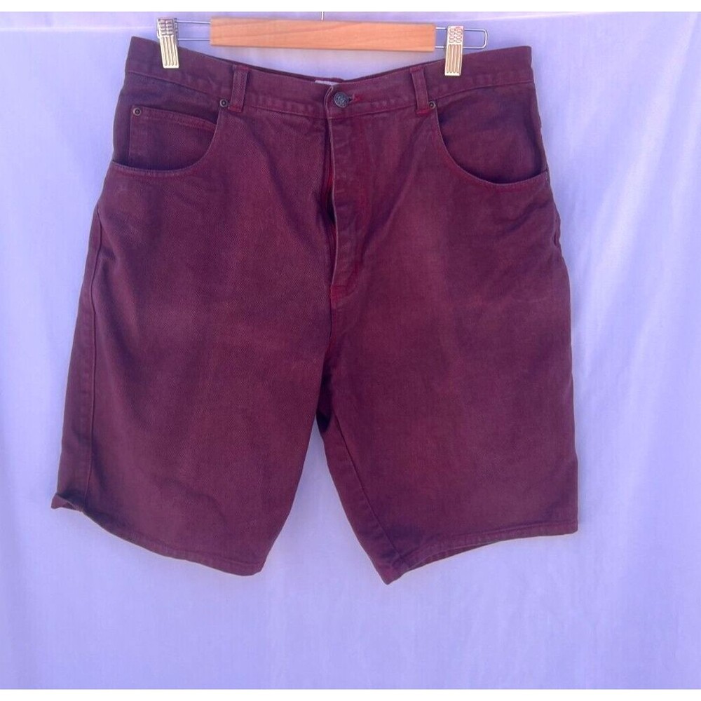 Vintage Sostanza Contemporary Apparel jorts/ short maroon/ red distressed  36